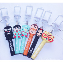 OEM Logo Adjustable Cartoon Cute Phone Selfie Stick for Promotion